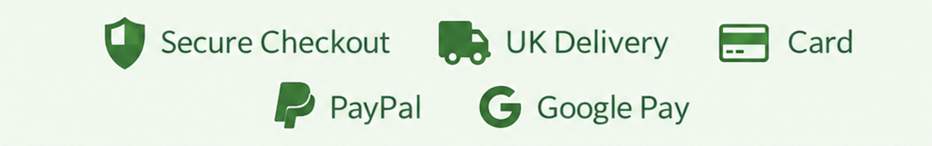 Secure Checkout - UK Delivery - Card - PayPal - Google Pay